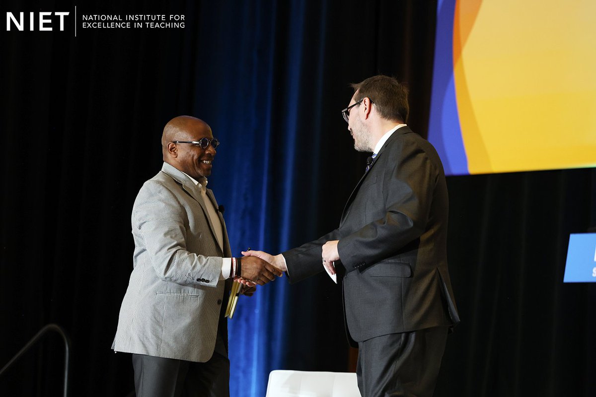 NIETteach's tweet photo. NIET CEO Dr. Joshua Barnett and George Washington High School Principal Dr. Stanley Law helped kick off the NIET Summer Institute, energizing educators for an impactful event! #NIET2026 @IPSSchools @NIETjbarnett https://t.co/5zztYPxlkw