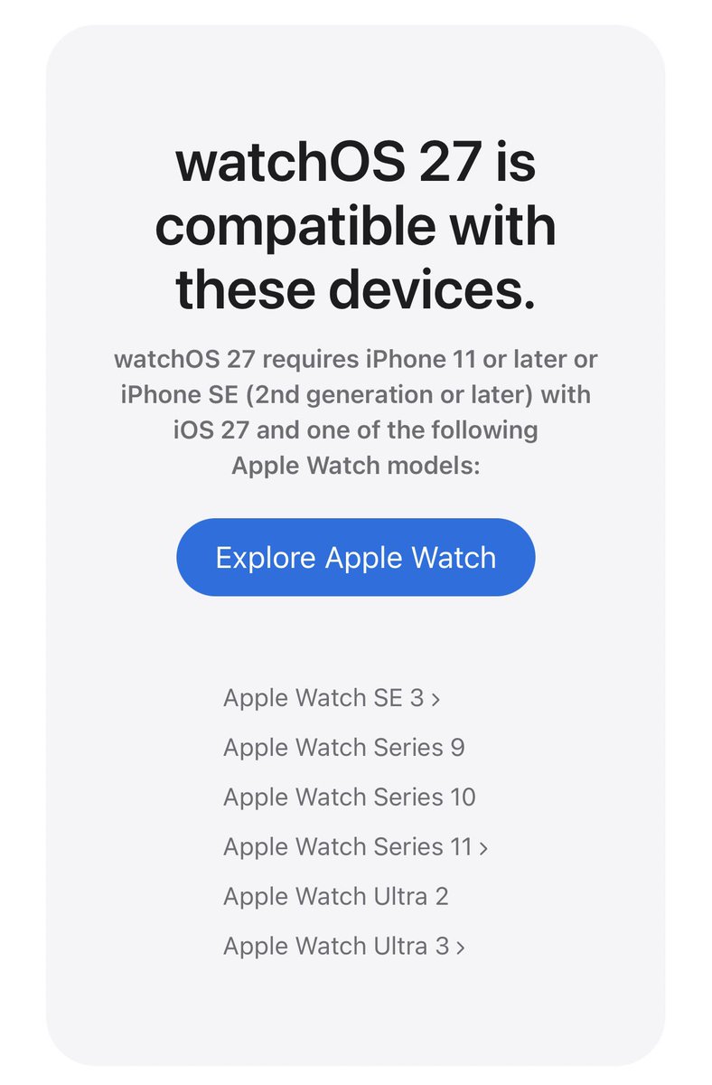 sxperp's tweet photo. สรุป Apple Watch Series 9 ของเรานั้นได้ไปต่อกับ watchOS 27 มีอัพเดตบนเว็บละ ⌚️😮‍💨 https://t.co/JrrL265try