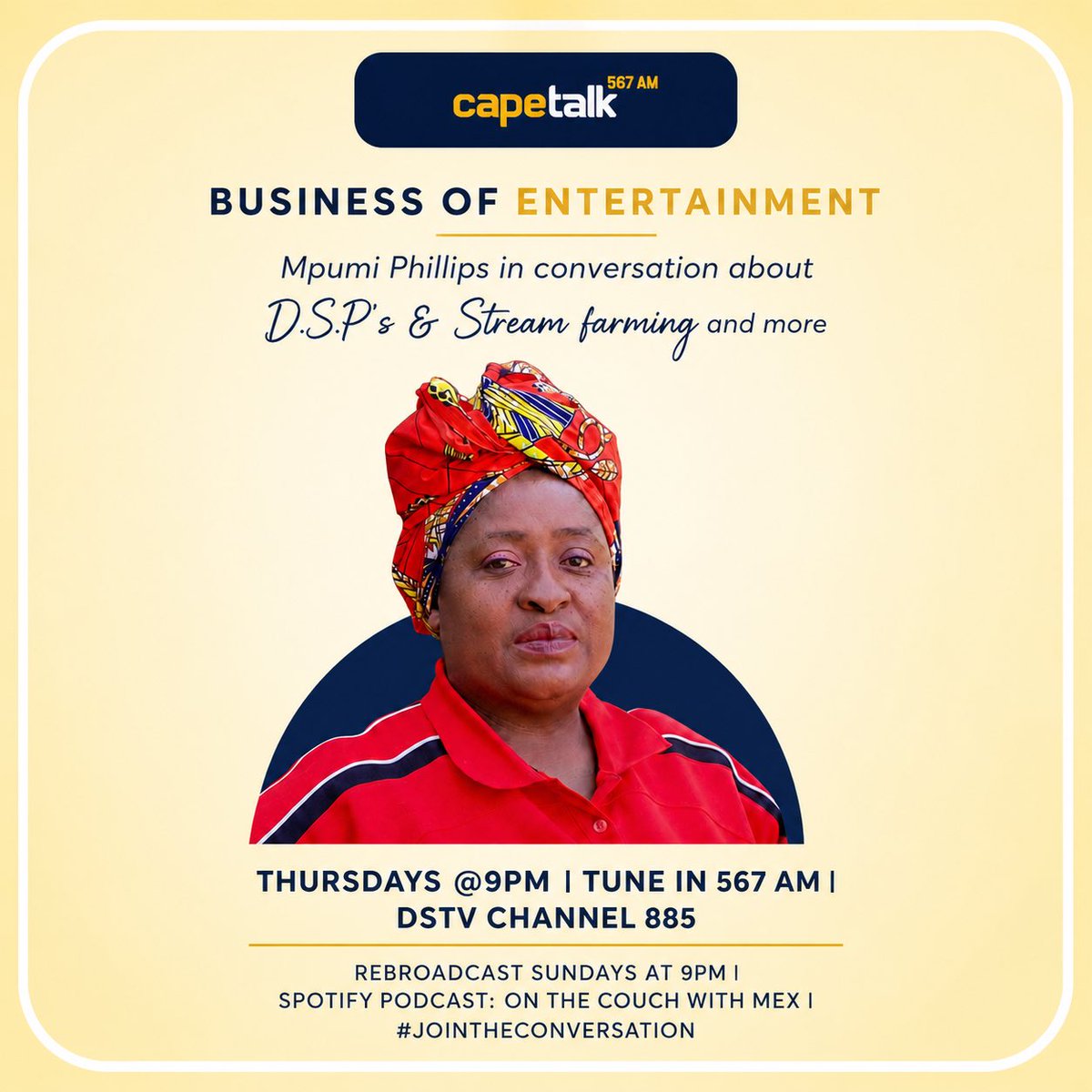 musicexchange's tweet photo. Thurs night 9pm on @CapeTalk  tune in please see poster for details #businessofentertainment https://t.co/HCgcxYOods