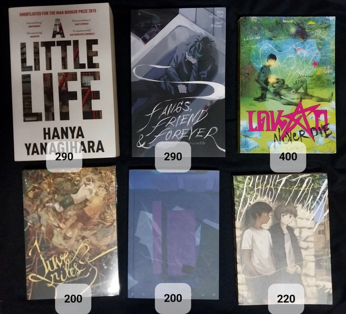 mizendf's tweet photo. • A Little Life
• FANGS, FRIEND FOREVER นิรันดร์กาลของเพรัส (มีตำหนิหนังสืองอขอคนรับได้นะคะ)
• เดนดาวneverdie
• Juveniles ใครสักคนในเราทั้งคู่
• Blue Hour สมุดบันทึกกับแท่งถ่าน
• Ghost Town Revisited หวนคืนสู่เรไร

ราคารวมส่งค่ะ

#หนังสือมือสอง #ส่งต่อหนังสือ #นิยายมือสอง https://t.co/xTvYcJGN4Z