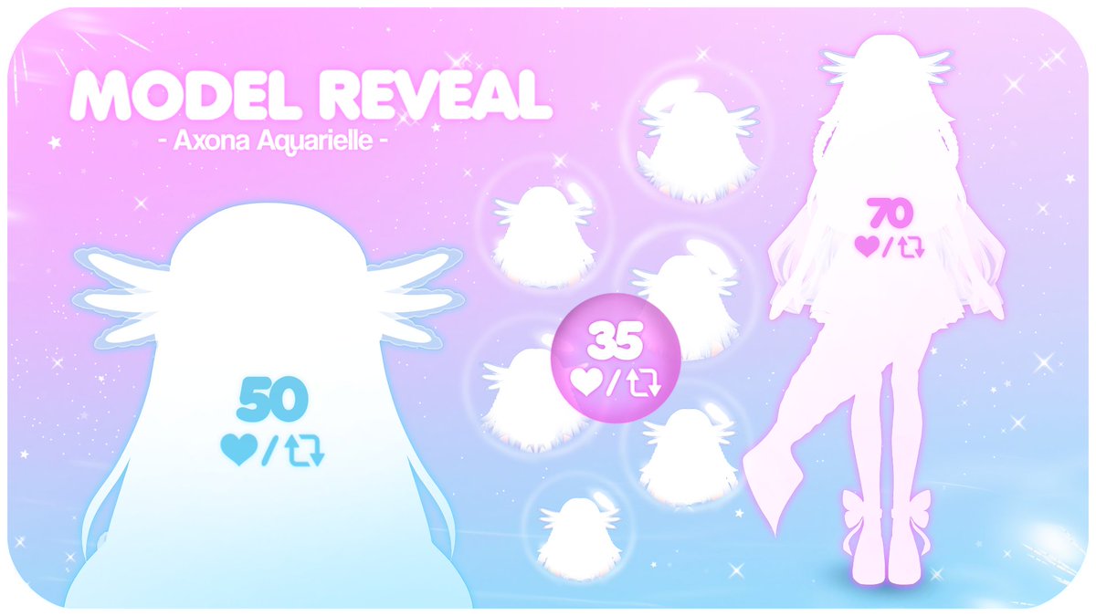 AxonaAquariell's tweet photo. ⋆｡°✩【𝐌𝐎𝐃𝐄𝐋 𝐑𝐄𝐕𝐄𝐀𝐋】⋆˚࿔

── ⋆⋅ A tiny axolotl princess with big dreams💫

↻  +  ♡︎ untuk melihat wujudku!

#VtuberID #ModelReveal https://t.co/OL55L53913