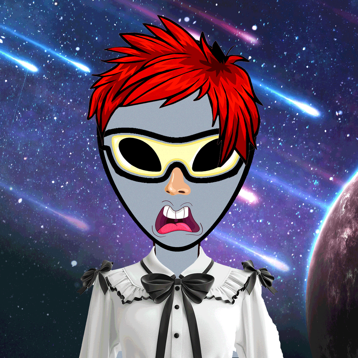 AstroElites_NFT's tweet photo. ๐ Eighth AstroElite has arrived!
A fierce cosmic diva with fiery red hair and powerful scream, ruling the stars.
AstroElites #8 - The Cosmic Fury is now live on OpenSea!
Ready to feel her power? ๐ฅ
๐ https://t.co/hsyBLUQYLv
#AstroElites #NFT #PFP #OpenSea #SpaceNFT https://t.co/QGG1V3uWKr