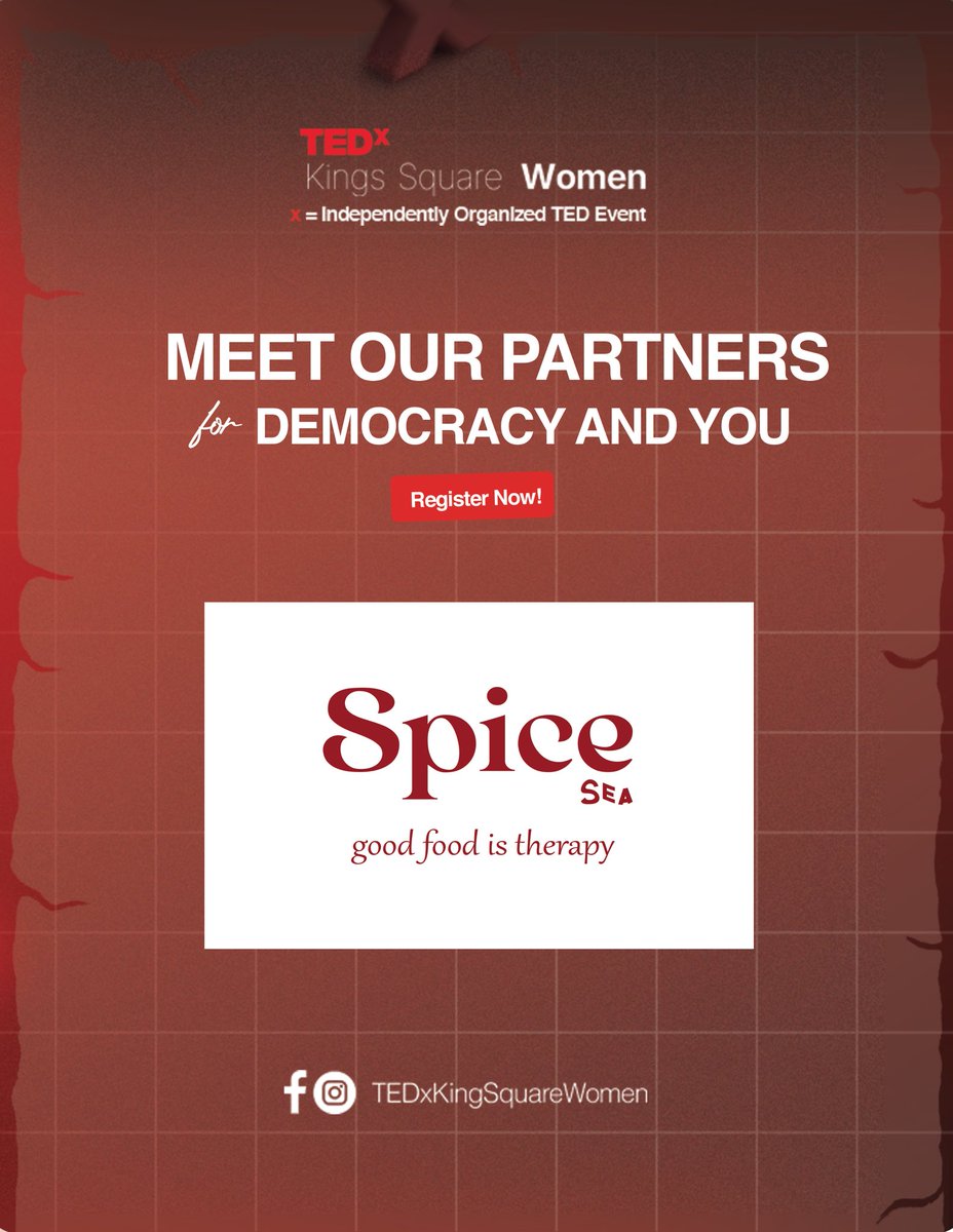 TEDxKingsSquare's tweet photo. Meet Our Partners

Great experiences are rarely built alone.

As we prepare for Democracy &amp; You, we are grateful to the organizations and communities partnering with us to create a space for meaningful conversations, creativity, and civic engagement. https://t.co/lClSNcvUaV