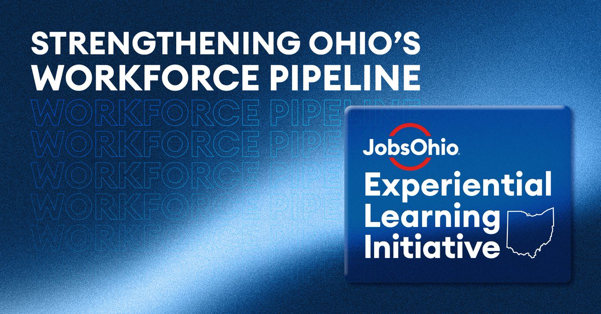 JobsOhio's tweet photo. JobsOhio is making a bold investment in Ohio’s future. Today, we announced the JobsOhio Experiential Learning Initiative—a $300 million investment to strengthen Ohio’s talent pipeline over the next decade. https://t.co/C3B0mCWBN8
