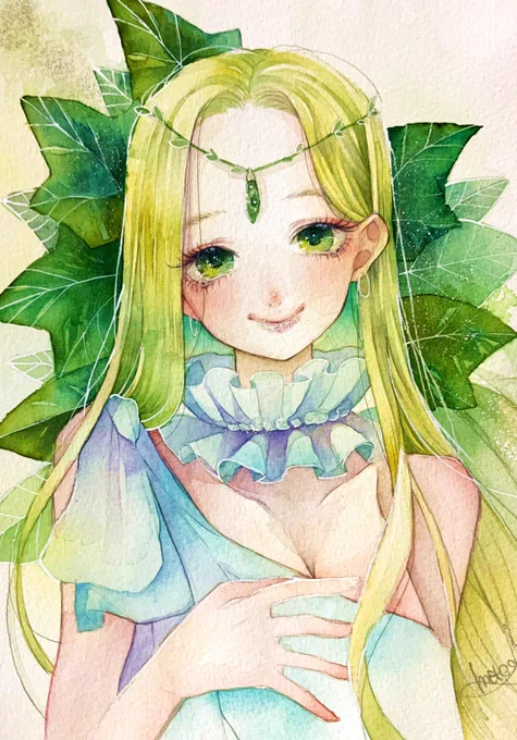 多分私が活動しはじめて初期の頃に描いた子。アイビー。 当時の推しのMVを観て生まれた子だったりしますまじで女神かと思った。