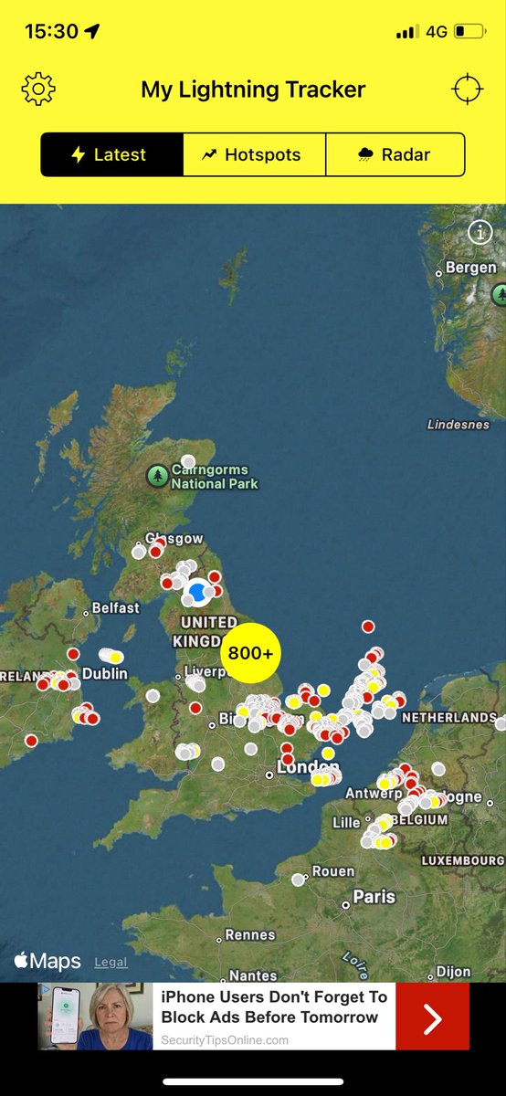 Click084's tweet photo. Tens of thousands of lightning strikes all over UK, Ireland, Europe and Russia… somethings going on https://t.co/vdB4qQJImu