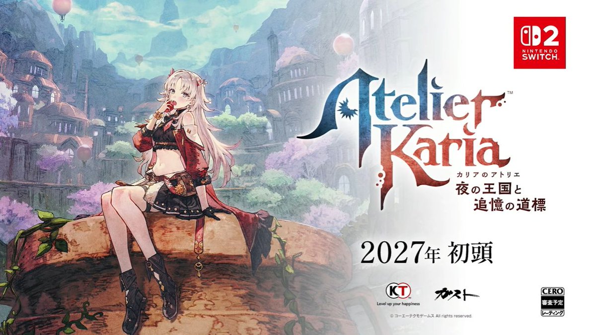 denfaminicogame's tweet photo. 『アトリエ』シリーズ完全新作『カリアのアトリエ 夜の王国と追憶の道標』発表！2027初頭に発売へ
https://t.co/UO8EOckA0D

地下に広がる幻想的な世界で、記憶を失った少女・カリアの追憶の物語が描かれる。映像にはかつての主人公・ユミアの存在を匂わせるシーンも
#NintendoDirectJP #ニンダイ https://t.co/vcznViNSeI