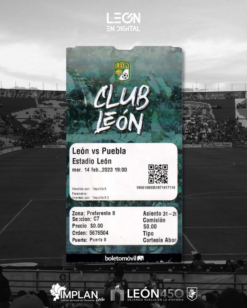 Implan_Leon's tweet photo. ¿Te emociona la temporada del Mundial? En León  tenemos una gran historia futbolera. 🦁
En León en Digital puedes explorar la colección de fierabonos y boletos históricos.
¿Tienes un boleto especial o una anécdota futbolera?
👉 Compártela con nosotros en: https://t.co/V6GjohMsEf https://t.co/faiqmzcbGA