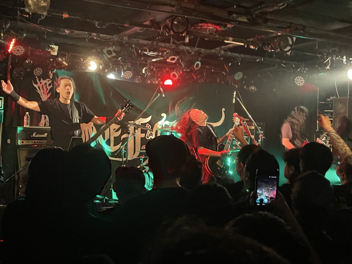 prog_high's tweet photo. 【Incantation Japan Tour 2026】
@ Holiday Shinjuku

サポートは久々のDefiled 🇯🇵流石日本を代表するだけあって、毎度安定の演奏に納得😄Gt.のアーミングとタッピングの使い分けが実に器用だ。もっと観たい❗️ https://t.co/dt2jJlHziW