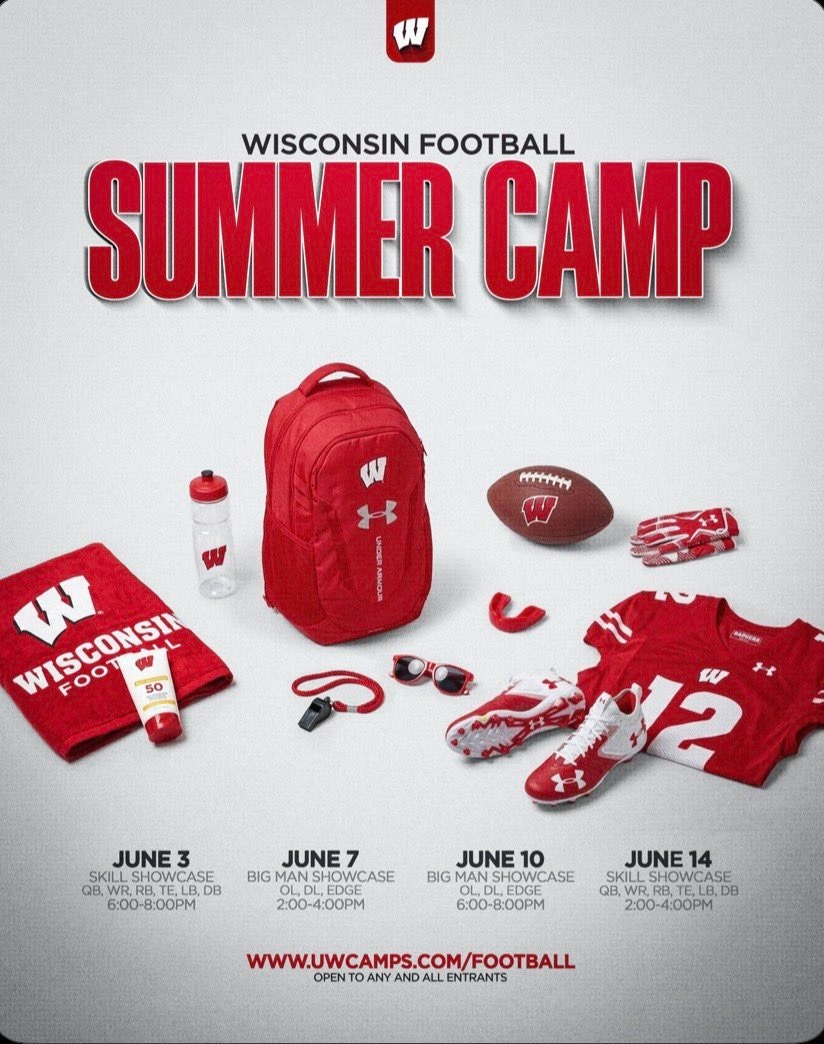 jacob_kooy's tweet photo. Excited to head to @BadgerFootball camp tomorrow night! Looking forward to showing @CoachMateos what i can do. Badger recruiting in on 🔥🔥🔥🔥 https://t.co/o4yvSocVPO