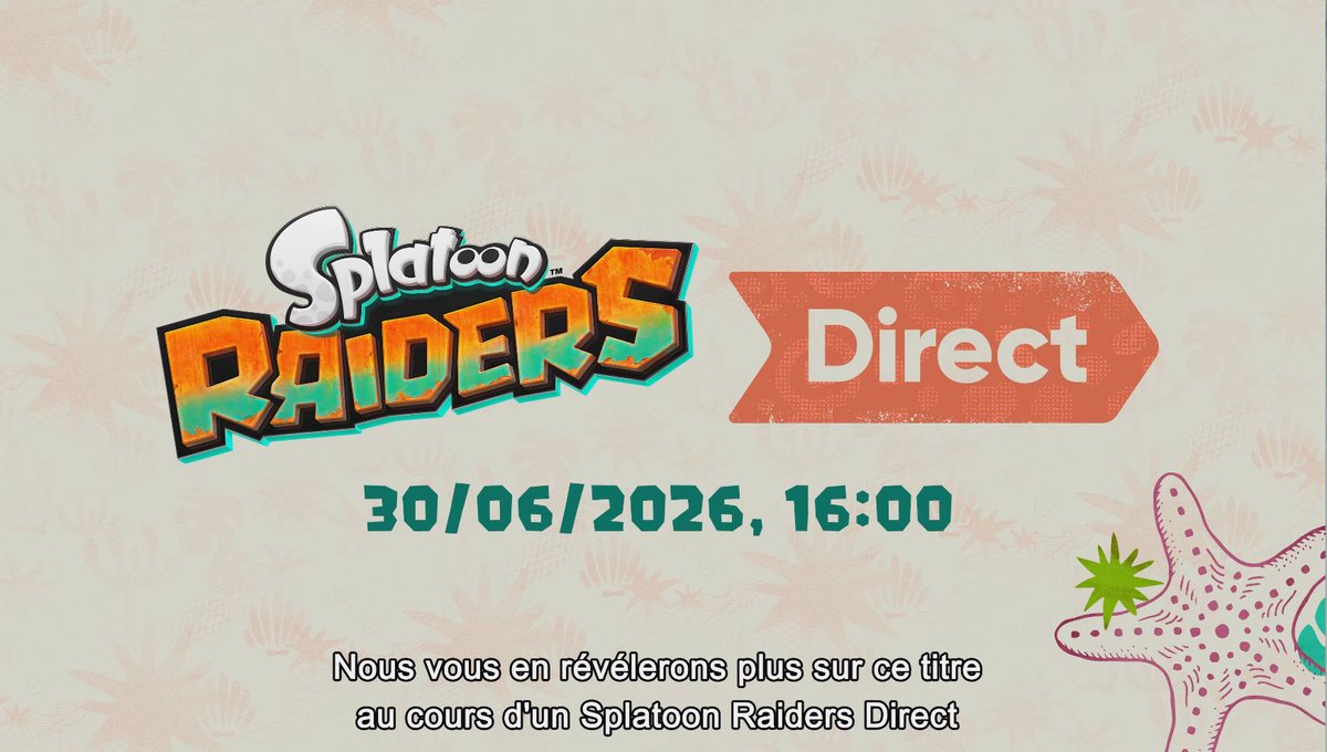 NintendHOME's tweet photo. 🚨 Plus de détails dévoilés sur Splatoon Raiders. Il y aura un Splatoon Raiders Direct le 30 juin, un festival spécial dans Splatoon 3 du 11 au 13 juillet et de nouvelles couleurs de Joy-Con le 23 juillet avec le jeu. https://t.co/jdLz8pEKN1