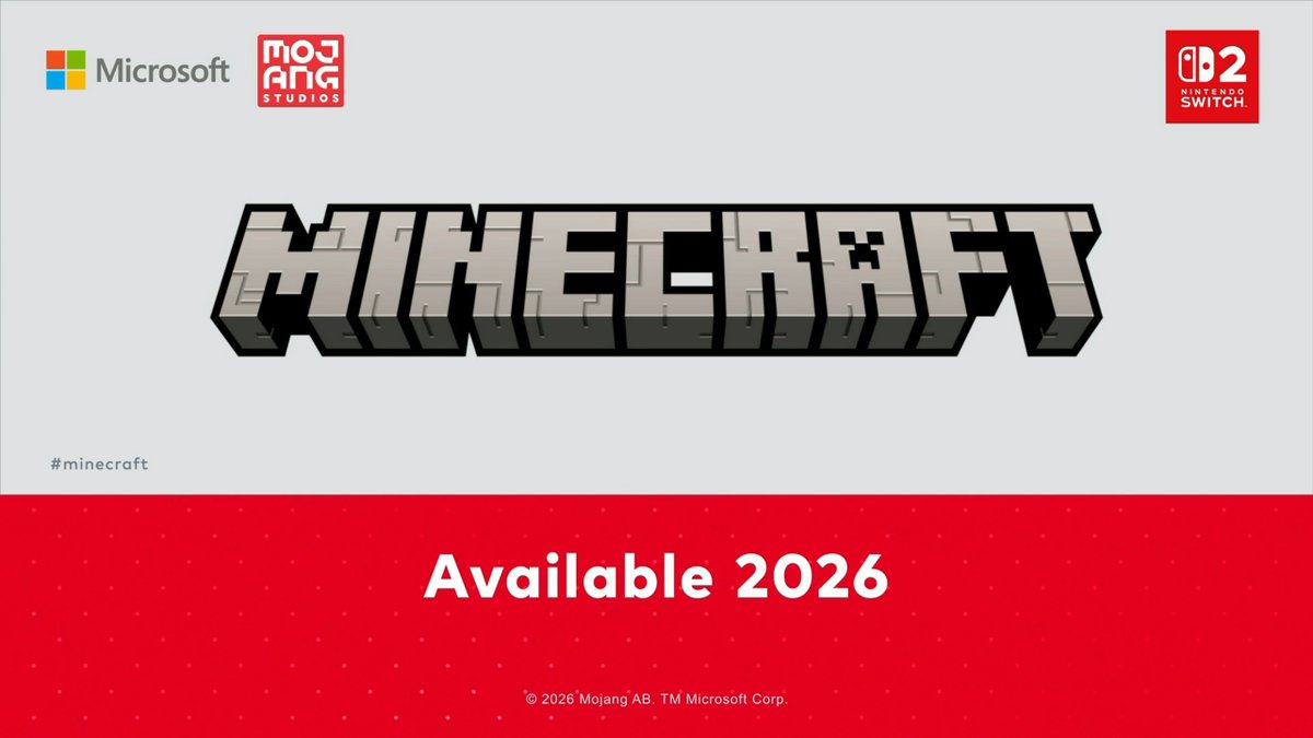 Wario64's tweet photo. Minecraft (Switch 2 version) announced, out 2026

-enhanced lighting/shadow effects
-carry over data from Switch https://t.co/Wm0iZFp89c