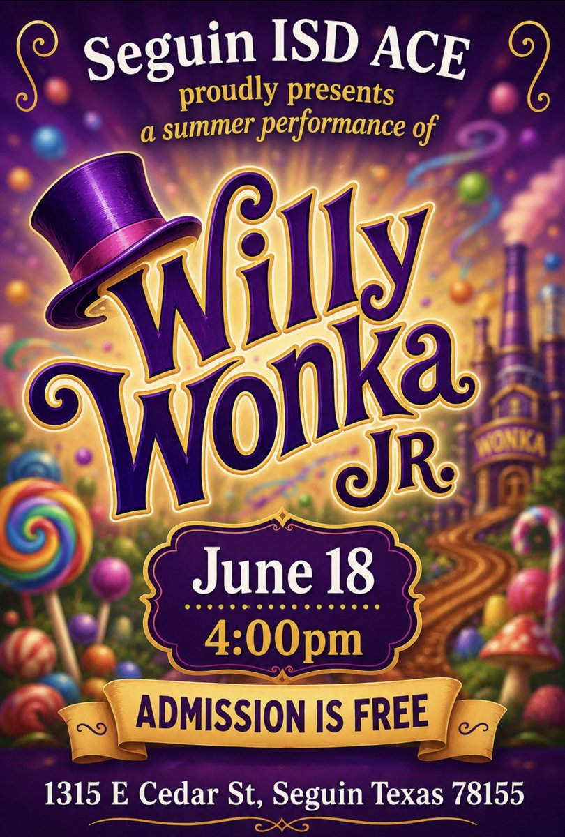 TXACESeguin's tweet photo. Come see all the good things our Seguin TX ACE middle school performing arts summer campers have been up to…FREE family fun!   Thursday June 18 at 4pm in the SHS PAC (1315 E Cedar) Open to the public along with family and friends. https://t.co/c9EcWdWSSa