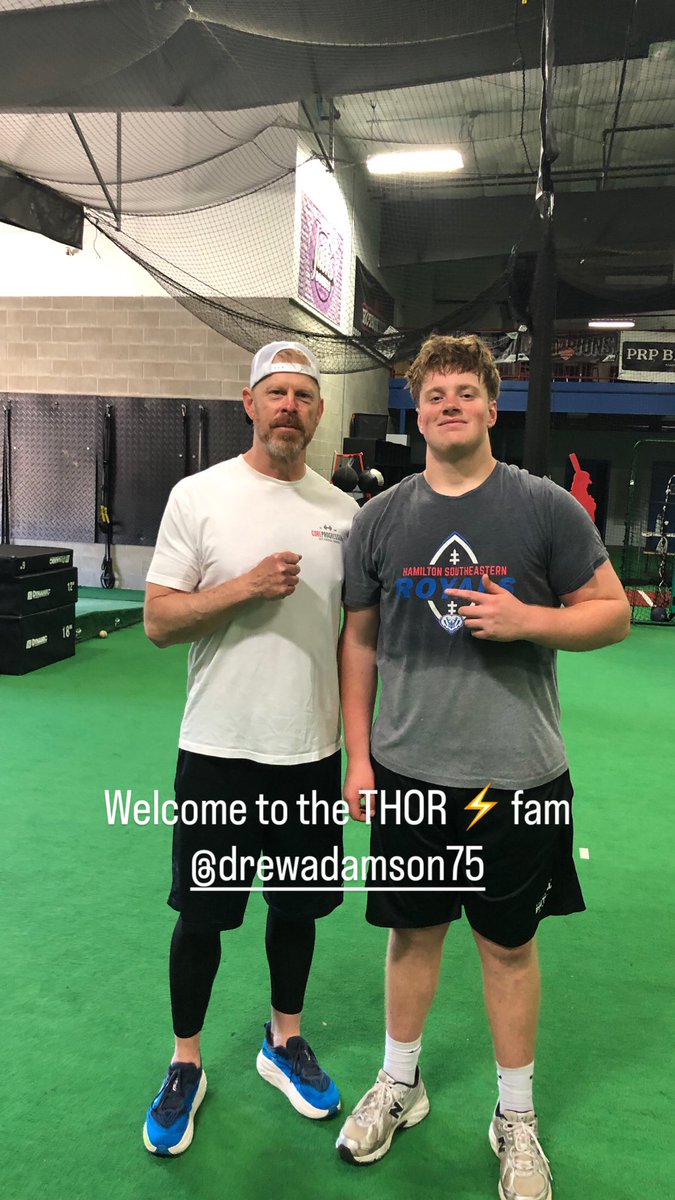 thor_trainer's tweet photo. Welcome to the THOR fam @BigDrew_09 keep stackin’ 🧱 https://t.co/uZ0X208eLQ