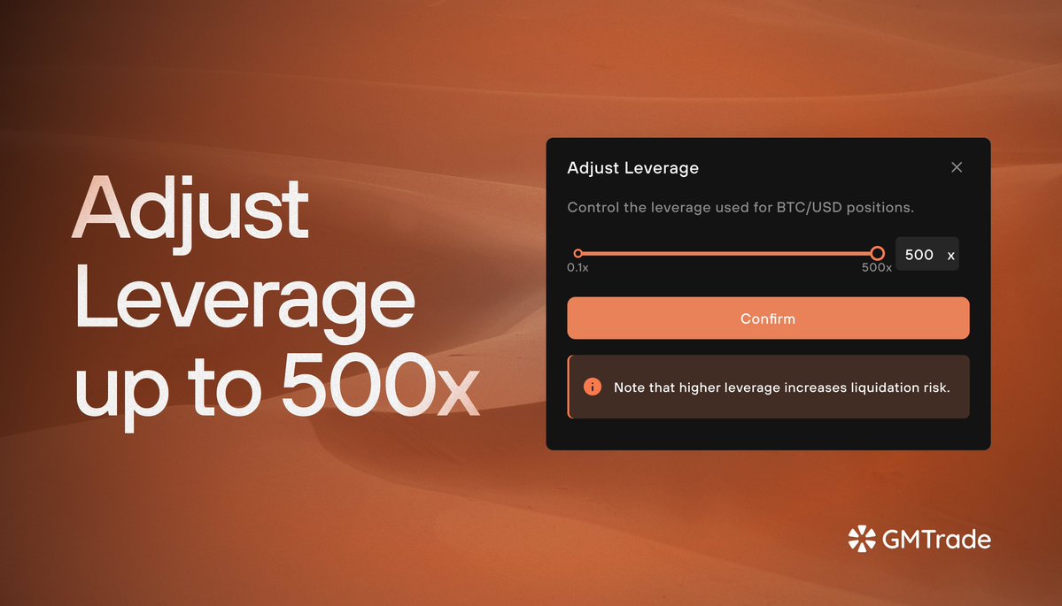 gmtrade_xyz's tweet photo. Wanting a bit more leverage to truly express your conviction?

GMTrade understands. Up to 500x leverage on Solana.

https://t.co/hxEmxHcv5y https://t.co/mFMfQi4CuE