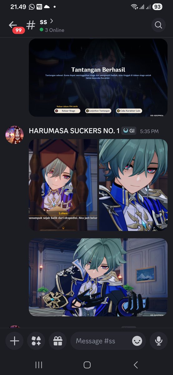 rainxzsen's tweet photo. Discord orang = buat interaksi sesama teman satu komunitas ❌️
Discord gue = nyimpen SS husbu ✅️ https://t.co/ldgN8psedg