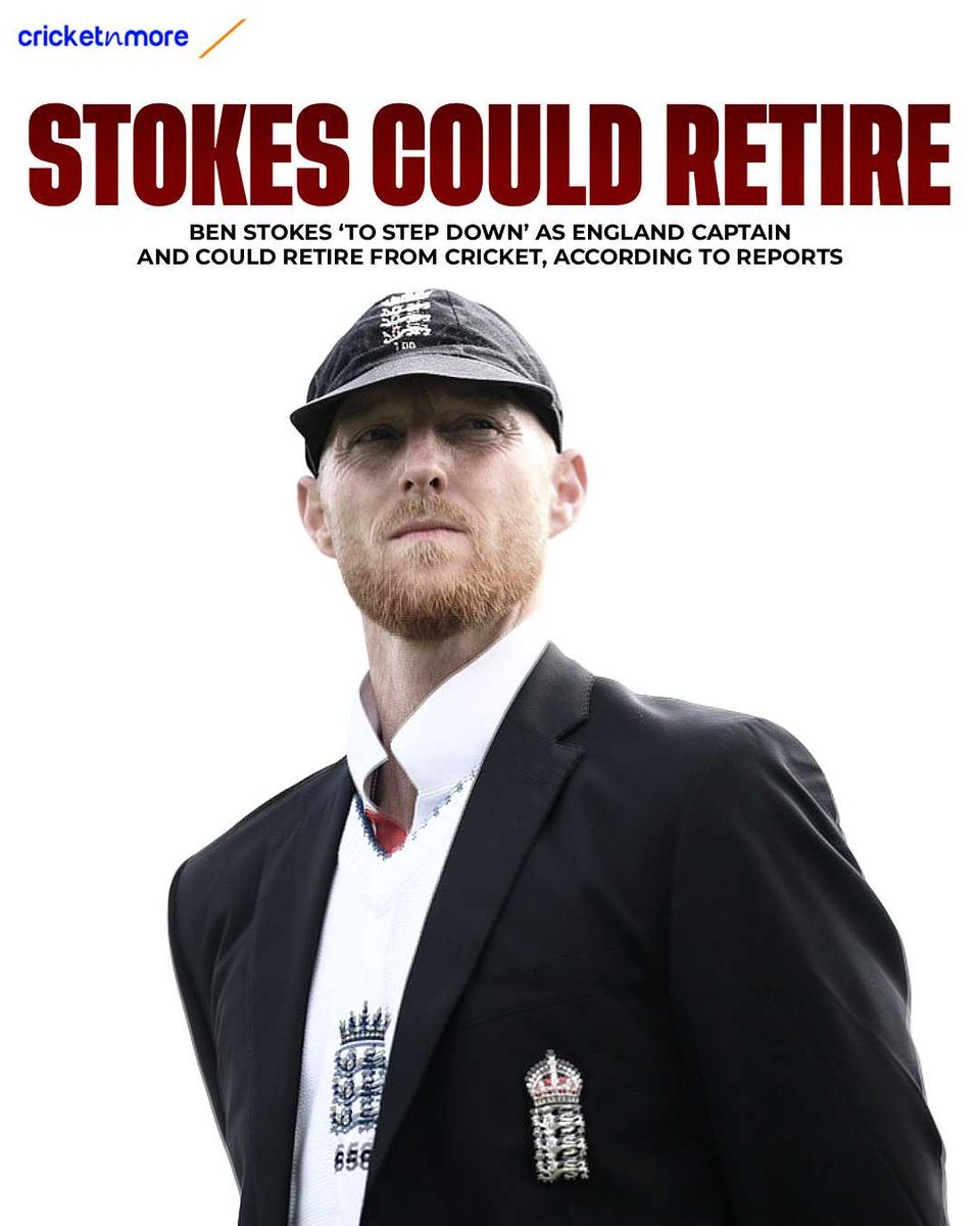 cricketnmore's tweet photo. Ben Stokes is reportedly considering retiring from international cricket due to the fallout from the nightclub incident! https://t.co/1HulQbe2xL