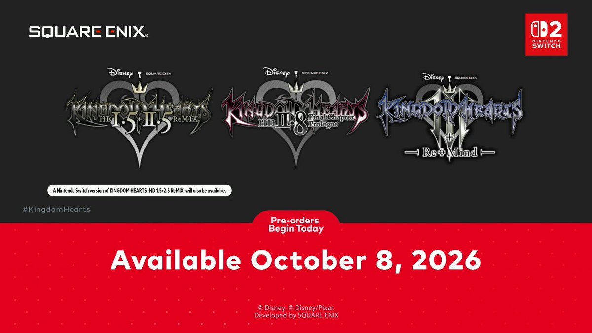 NU2407's tweet photo. Kingdom Hearts coming to Switch 2 https://t.co/9YDOZpn2iz