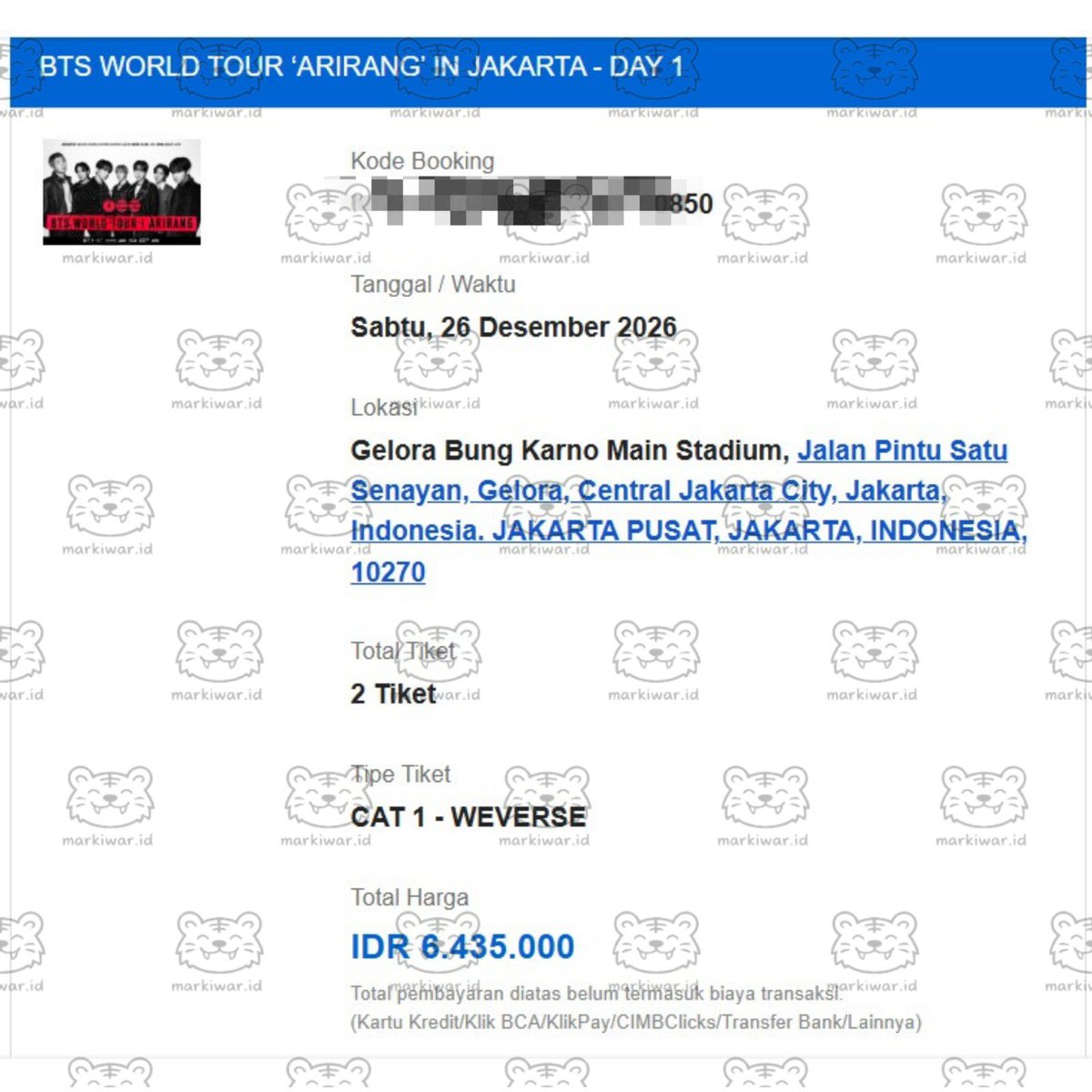Markiwar | open jastip jaswar BTS TWS tweet media