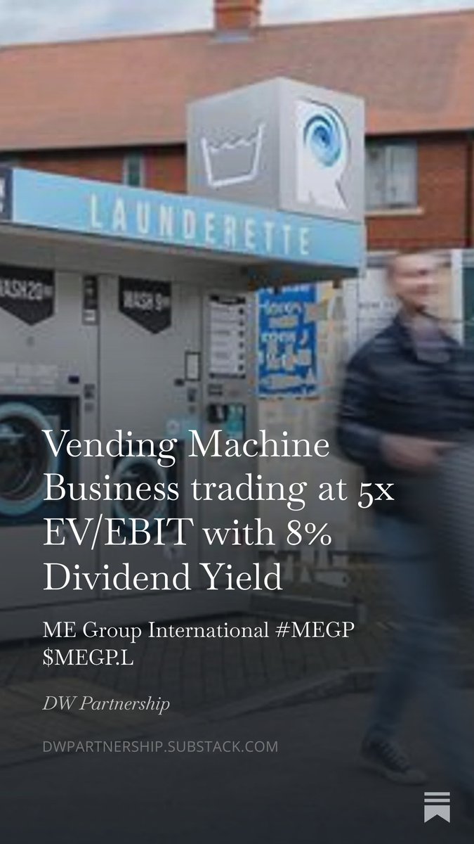 DWPartnership's tweet photo. New Post

Vending Machine Business trading at 5x EV/EBIT with 8% Dividend Yield 

https://t.co/UTAWi7iUuH https://t.co/KsOp2CsrUR