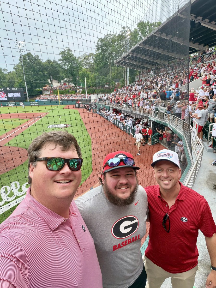 bradleybrnt's tweet photo. Shots from @BaseballUGA super regional win in Athens on Sunday … big congrats to @jeffdantzlertv &amp; @djohnstonuga in the booth - well deserved!! https://t.co/Y385xbzDGT