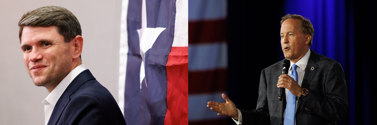 IAPolls2022's tweet photo. TX Senate crosstabs by Siena (A)

🟦 James Talarico: 47%
🟥 Ken Paxton: 44%
🟨 Other: 2%
⬜️ Not sure: 6%
——
🔴 White: Paxton +10
🔵 Black: Talarico +57
🔵 Latino: Talarico +10
---
🔵 Dem: Talarico +96
🔴 GOP: Paxton +76
🔵 Indie: Talarico +18
---
🔵 Age 18-34: Talarico +38
🔵 Age 35-49: Talarico +18
🔵 Age 50-64: Talarico +1
🔴 Age 65+: Paxton +8
---
🔴 No College: Paxton +21
🔵 4 year degree: Talarico +19
---
🔴 Men: Paxton +10
🔵 Women: Talarico +13
---
By Region
🔵 San Antonio: Talarico +12
🔵 Dallas: Talarico +15
🔵 Houston: Talarico +21
🔵 Austin: Talarico +43
🔴 Rural: Paxton +34
——
Fav-unfav
🟢 Talarico: 41-34 (+7)
🟤 Patton: 34-54 (-20)

RecconMR | 6/1-4 | 807 LV | R36-D25
https://t.co/a2F0mfQknD