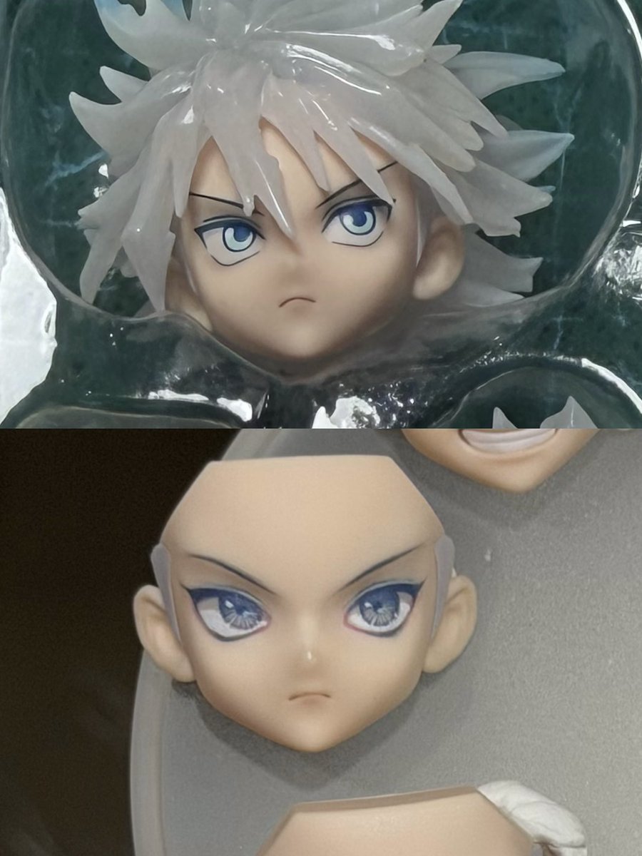 ttfaceup's tweet photo. I went and repainted the faceplates for my Killua SHF. They're so tiny—six pieces took me the whole day. I feel like my eyesight might've gotten a little worse now (just kidding 😂). #ttfaceup #customfigure #KilluaZoldyck https://t.co/0Yvr27JGdi