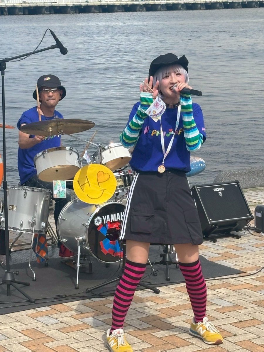 Maamimaru's tweet photo. 暑い中頑張ったロックな自分🎤 https://t.co/IE9wPY7gxG