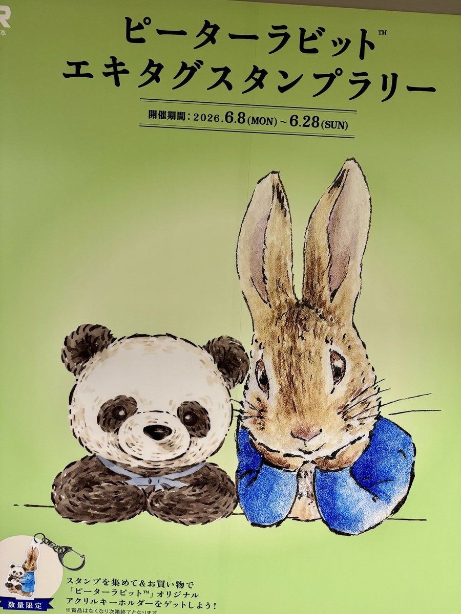 Norosuke_777's tweet photo. 上野駅周辺の施設を5ヶ所巡り、たいめいけんでランチをしてアクリルキーホルダーをゲット。上野駅ではピーターラビットとパンダのコラボ装飾も楽しい。
2026.6.9
#ピーターラビットエキタグスタンプラリー https://t.co/ZTBnQkDGUm