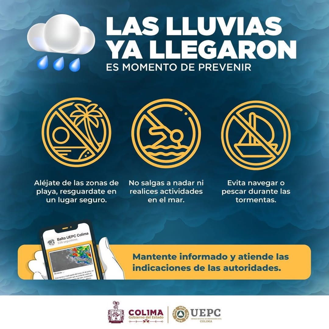 educacioncolima's tweet photo. Durante la temporada de lluvias, la prevención puede salvar vidas. Si habitas cerca de ríos, arroyos o zonas propensas a inundaciones, mantente informado y sigue las indicaciones de
@PC_Colima.
👨‍👩‍👧‍👦 Protege tu vida y la de tu familia. https://t.co/yYL7rWoIIR
