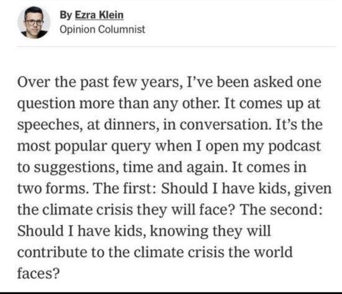 robbysoave's tweet photo. I have never once in my life encountered someone expressing this sentiment. Either I live in quite a bubble, or Ezra Klein does. https://t.co/Wojwr3mMaa