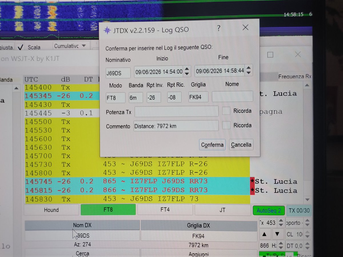 IZ7FLP's tweet photo. J69DS New DXCC#192 #50Mhz https://t.co/mjHWZxYVMV