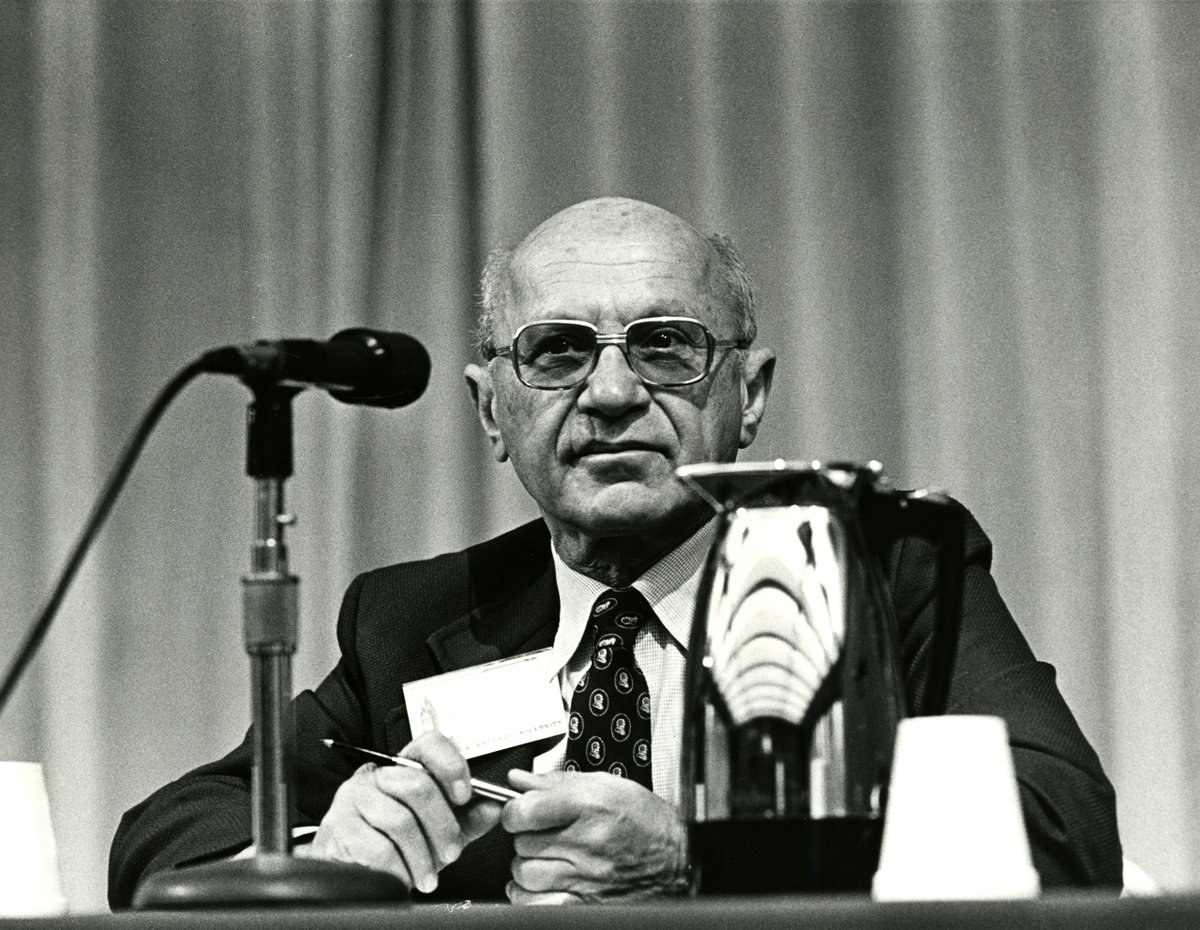 MiltonFriedmanW's tweet photo. “We have been moving away from the fundamental principles that made this a great country—the principles of freedom, of relying on the individual, of keeping government in its place.”

— Milton Friedman https://t.co/YIZwika7VM