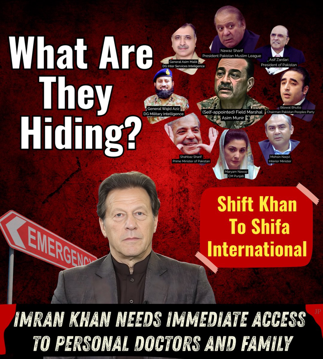 UKPTIOfficial's tweet photo. Once again Imran Khan’s family was not allowed by military authorities to meet him in the jail, in complete disregard to the court orders.

What are they hiding?

#چلو_چلو_اڈیالہ_چلو https://t.co/JBcwSoAf9a