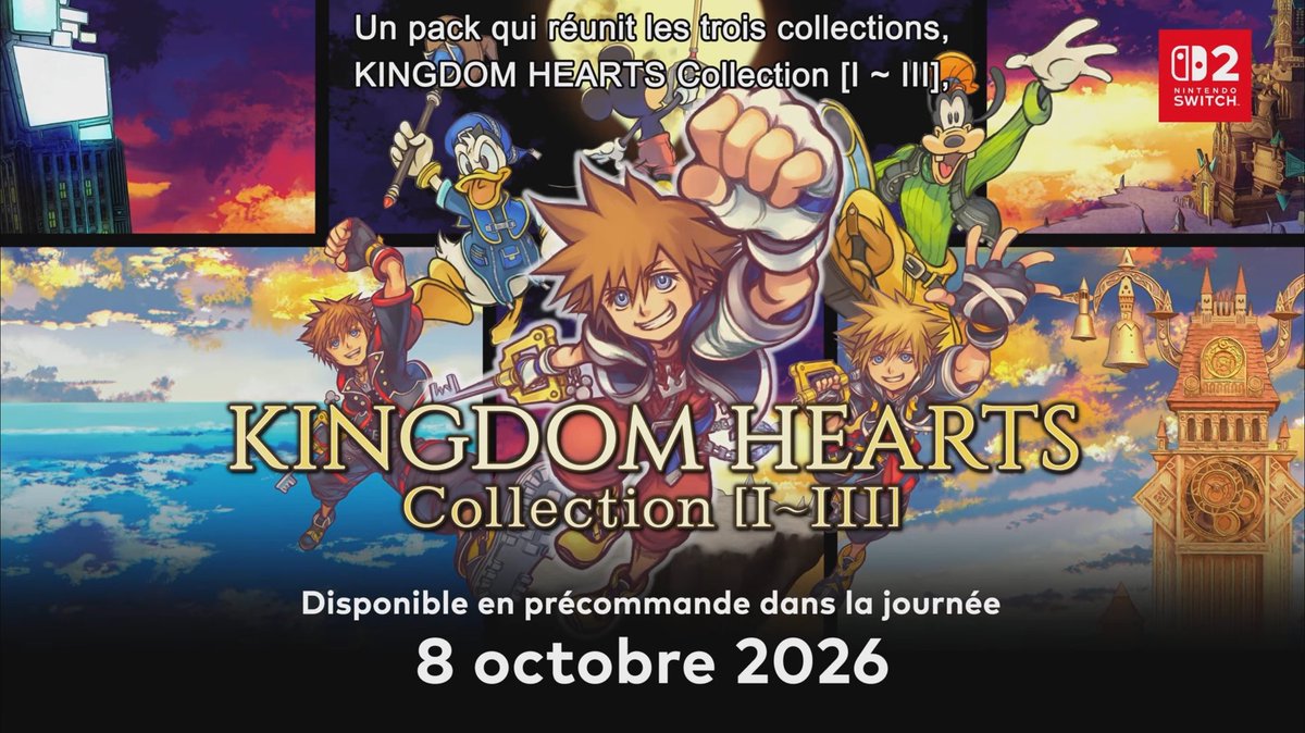 KHIsland's tweet photo. Les différentes compilations de la série #KINGDOMHEARTS sortiront en version native sur Switch 2 le 8 octobre 2026 !

Un pack regroupant l'ensemble des jeux sortira le même jour.

Il sera possible de transférer les sauvegardes depuis la version Cloud (Switch 1). https://t.co/wzov6TjpnD