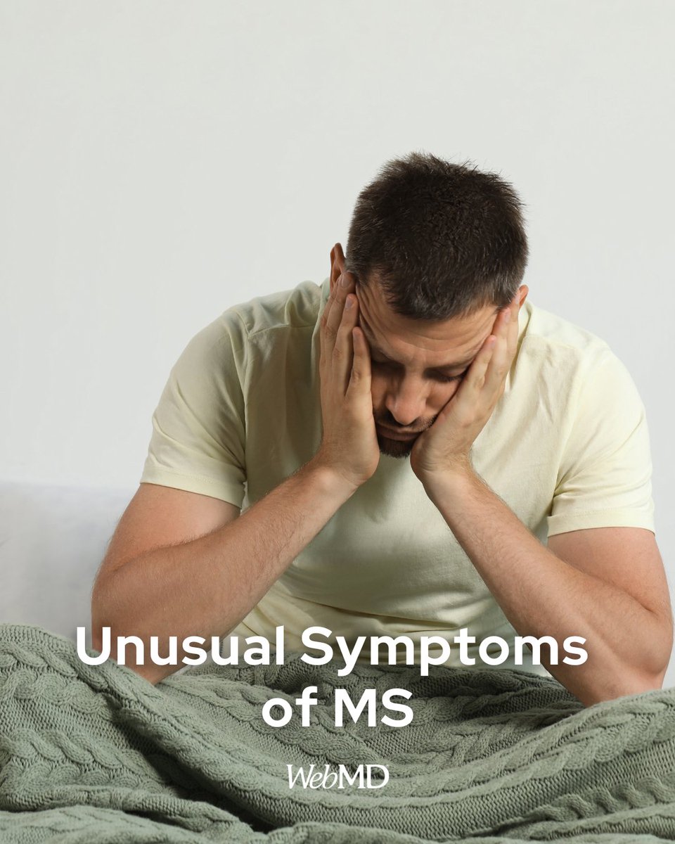 WebMD's tweet photo. Extreme fatigue, clumsiness, weird prickly sensations, sluggish thinking, wonky vision -- these are classic and common first symptoms of multiple sclerosis (MS). What you need to know: https://t.co/z3OHEvlfAc https://t.co/2HtdEE75SM