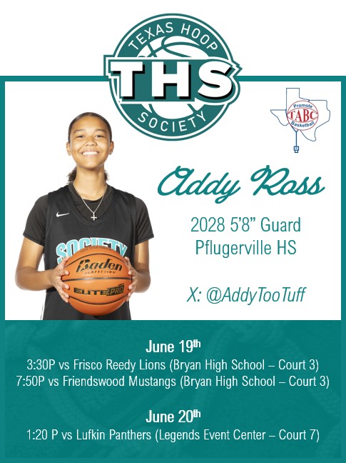 thshoopz_CTX's tweet photo. 2028 Guard @addytootuff (Pflugerville HS) – High IQ, elite passer, and a sneaky pull-up game that keeps defenders guessing. She will be in DFW for July's Super64 &amp; Neville Jones Invitational #THSCTX https://t.co/3TgNz6wTDZ
