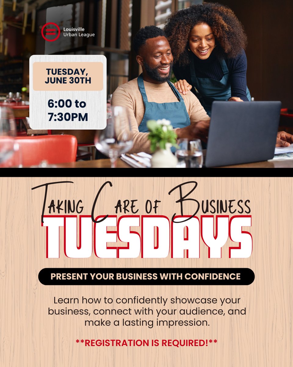 lulypconnected's tweet photo. Present your business with confidence! 💼✨

Join us for Taking Care of Business Tuesday and learn how to effectively showcase your business, connect with your audience, and leave a lasting impression.

Registration is required: https://t.co/gLiDhVNVV0 https://t.co/OPphxs9J0r