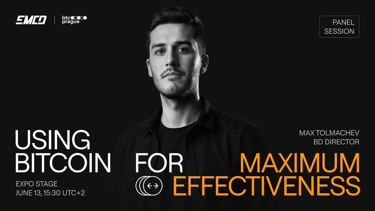 emcd_global's tweet photo. How can Bitcoin be used more effectively in today’s market?
Join Max Tolmachov, BD Director at EMCD, at @BTCPrague for the panel:
🎙 Using Bitcoin for Maximum Effectivity
📍 Expo Stage
📅 June 13
⏰ 15:30–16:10 UTC+2
See you there.
#BTCPrague #BTCPrague2026 #BitcoinMining #EMCD