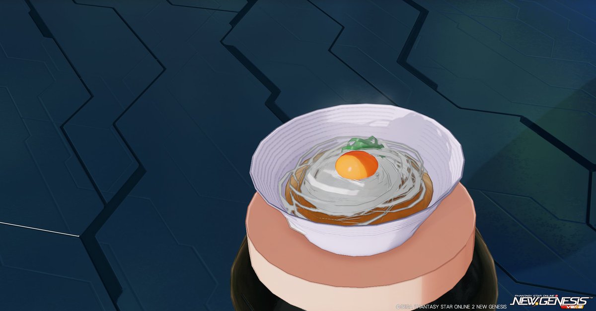 muuship6's tweet photo. 釜玉うどん（
＃メンテの日なのでssを貼る　＃PSO2NGS https://t.co/HgbPRMY0nk