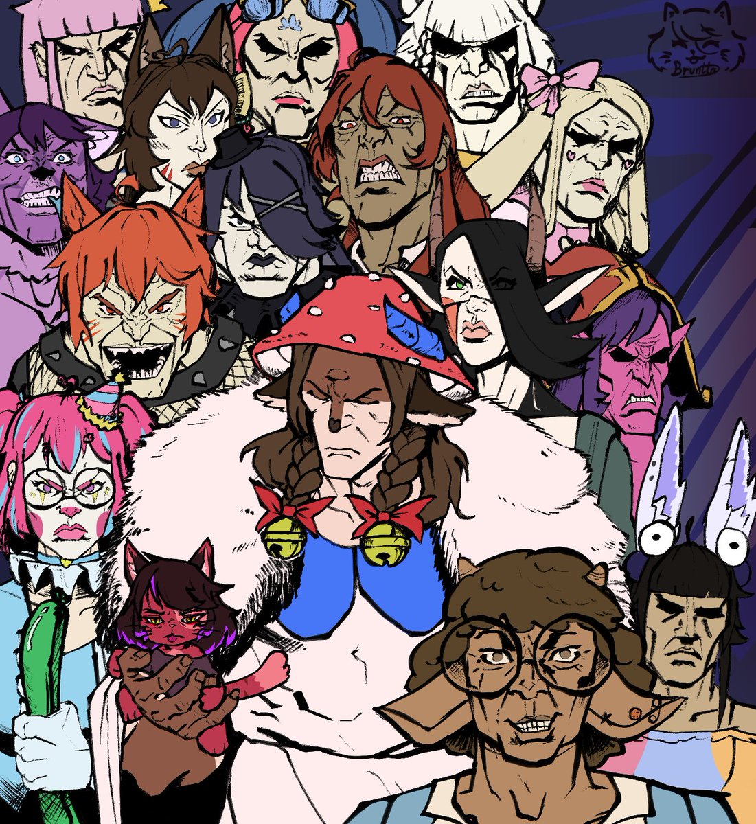 WildBruntta's tweet photo. random funny shitpost i made of my friends in this lil art discord server im in. https://t.co/gYNm2k5nHh
