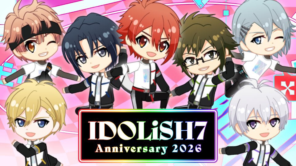 RASM_gkos's tweet photo. アイナナちゃん達おめでとう🎉✨💙💚🧡🩵💜💛❤️

#IDOLiSH7記念日2026 https://t.co/PGks8I9cDC
