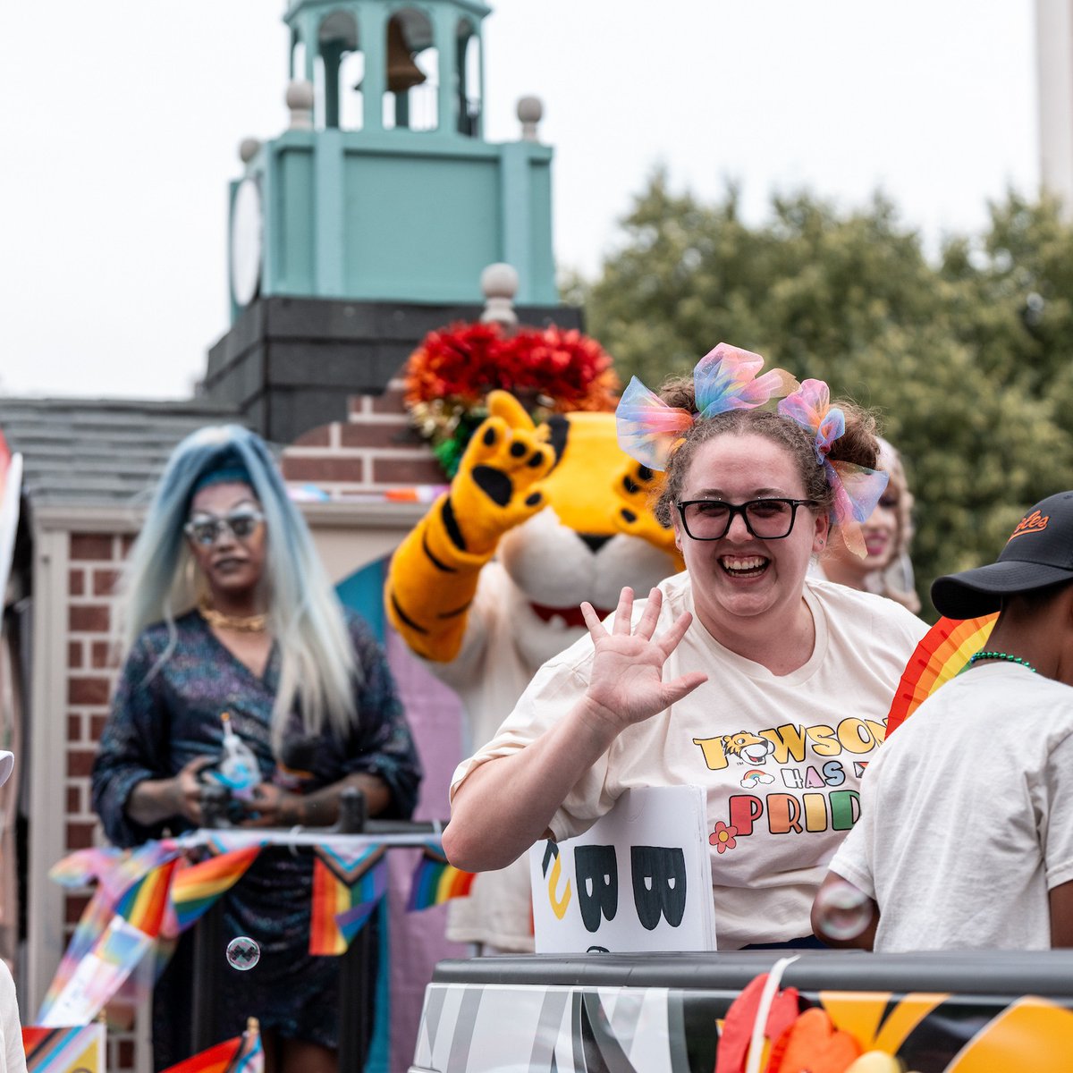 TowsonU's tweet photo. #TigerTUesday — The Baltimore Pride Parade edition! 

All are invited to march with TU on Sat., June 13. Register to secure transportation and a limited-edition 2026 TU Pride shirt.
https://t.co/CuIiCgPiJ1 https://t.co/xx1fvoYtox