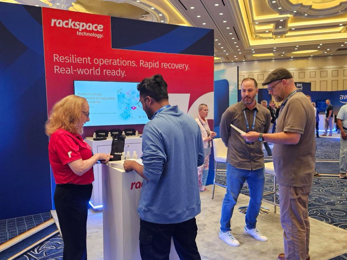 Rackspace's tweet photo. We're at #RubrikForward this week! 🎰 Catch Zachary Symm and Melissa Pettigrew’s session on simplifying cyber resilience across complex cloud environments on June 10 at Marcello 4501A-4502 at 11:45 am PT.

Stop by Booth S5 to explore how to unify data protection and recovery.🛡️ https://t.co/jW9HRwzNJZ