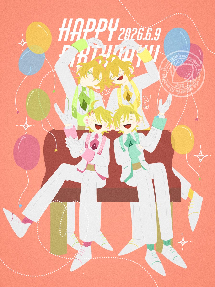 EuphNaru0114's tweet photo. お誕生日おめでとうございました🎉🎉
🎈💛💚🩷🩵🎈 https://t.co/vpCQldjAhW