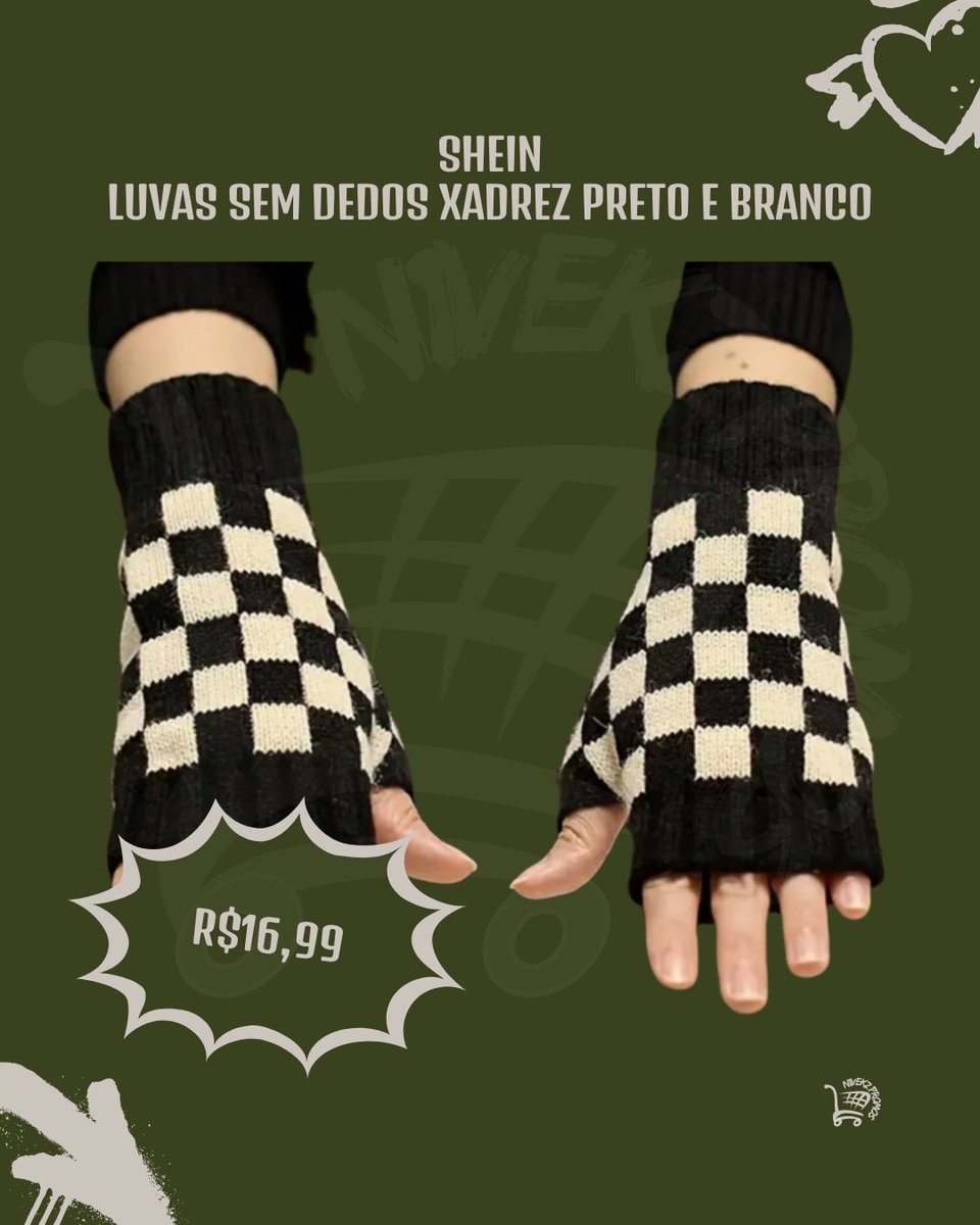 n1vekzdrop's tweet photo. luvas sem dedos xadrez por R$26 😳🧤

perfeitas para looks alternativos 👀

👉 https://t.co/6Ww4xFLUZa

💬 comenta “EU QUERO” que eu mando também

~link ~afiliado

#streetwear #acessorios #ofertas https://t.co/IcDYeRInAZ