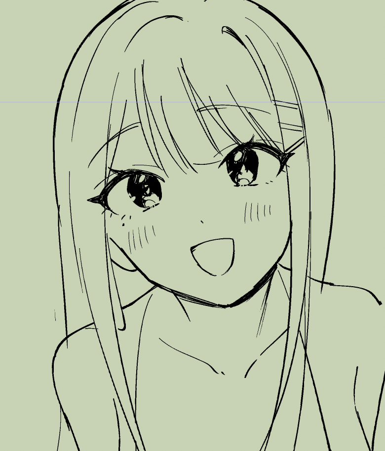 可愛い清夏さんが描けた 着てるのはマイクロビキニなんですけど・・・