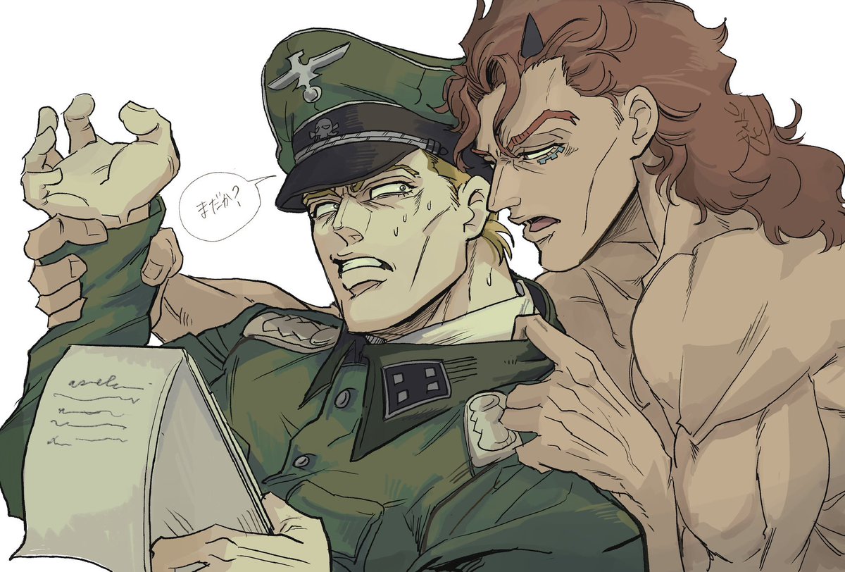 mmy_816's tweet photo. これは前に描いたサンタナと少佐 https://t.co/Q99FGLsmAH