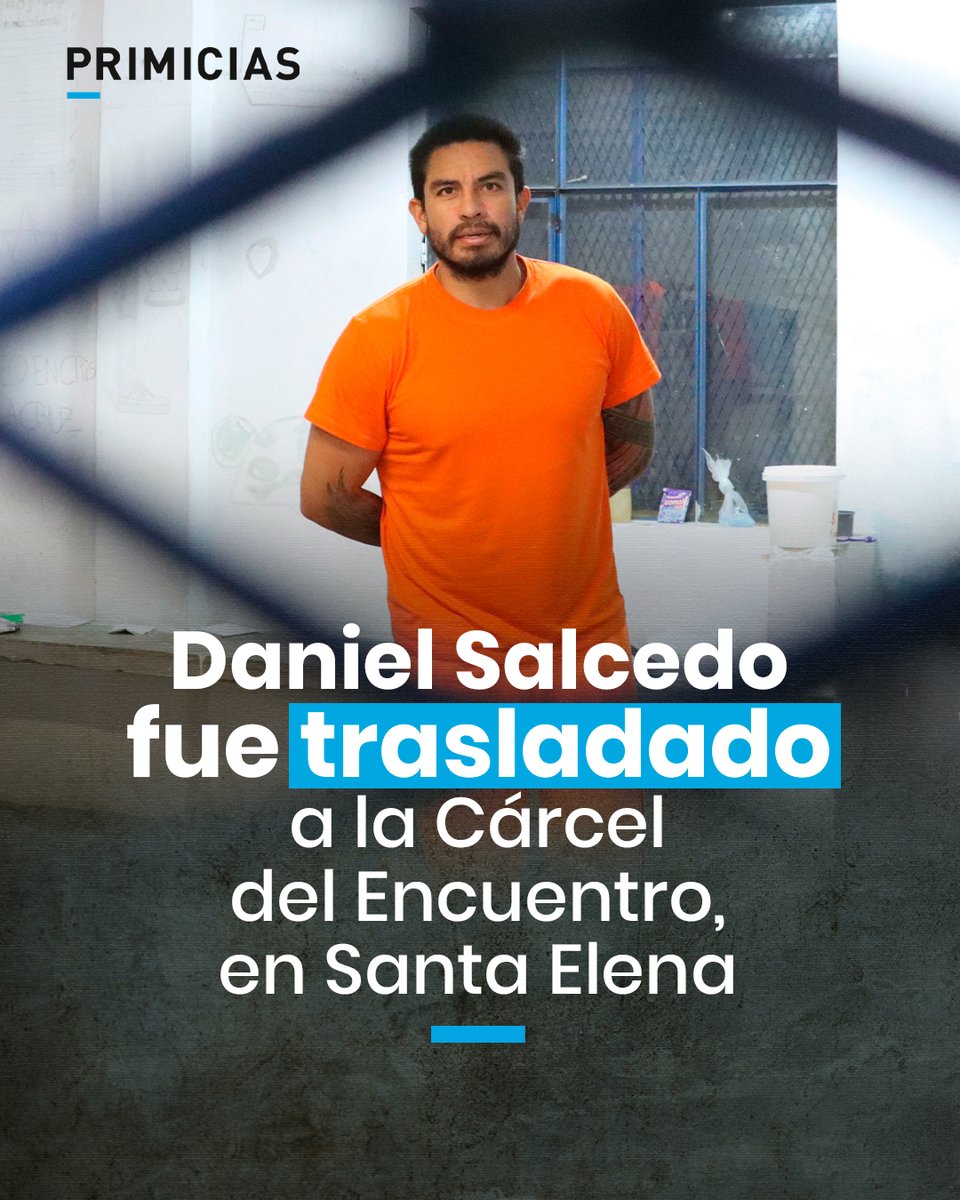 Primicias's tweet photo. Daniel Salcedo es uno de los procesados en  la investigación del caso Magnicidio FV, por el asesinato de Fernando Villavicencio. Una fuente oficial confirmó a PRIMICIAS su traslado a la Cárcel del Encuentro. https://t.co/q5IjBNen1i https://t.co/EOqP6DFihk