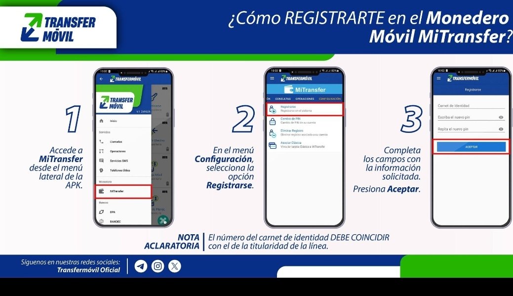 vlabal's tweet photo. Como obtener tu monedero móvil @ETECSA_Cuba @EtecsaServicios https://t.co/iYcoptiACz